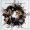 Black and Bronze Elegantly Goth 20" Wreath, Premium Gold Door Decoration with Floral Orchids